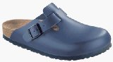 Holey Soles BIRKENSTOCK Boston, Clogs, leather, navy, narrow width, size 38