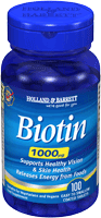 Holland and Barrett Biotin Tablets 1000ug 100