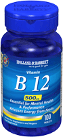 Holland and Barrett Vitamin B12 500ug 100