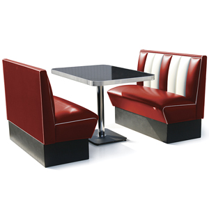 Booth Dining Set Ruby