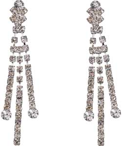 Hollywood Glamour Large Diamante Earrings