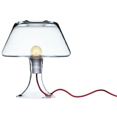 One Clear Glass Table Lamp