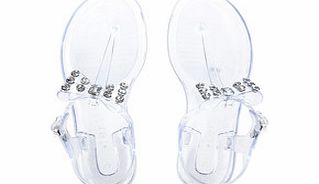 Holster Clear and crystal embellished sandals