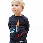 Holubolu at notonthehighstreet.com Personalised Rocket T-shirt