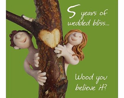 Holy Mackerel 5th Wedding Anniversary Card