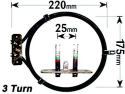 HOMARK  ELEMENT FAN OVEN HOMARK 3 TURN. PN#