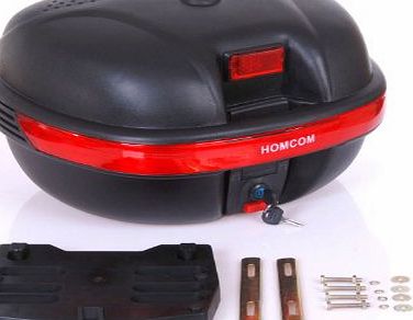 Homcom 35L Top Back Box Case Topbox Topcase Motorcycle Back Case Scooter Rear Luggage Universal BY HOMCOM