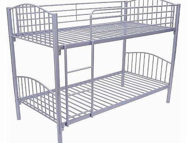 3ft Single Metal Twin Bunk Bed Sleeper Children Kids Furniture Frame Silver