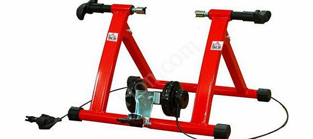 Homcom Deluxe Edition Indoor Bike Bicycle Cycle Turbo Trainer Exercise Magnetic 5 Level Resistance -Red