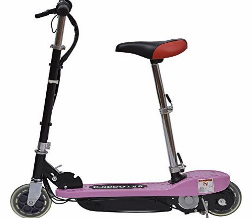 Homcom Electric E Scooter Ride on Battery Kids Children Toys Scooters 120W Motor 24V - Pink