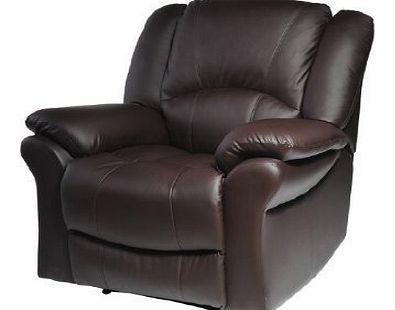 Luxury Recliner Reclining Sofa Chair Armchair Arm chair PU Leather Brown