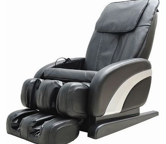Homcom Luxury Reclining Leather Massage Chair Heat Armchair Multifunctional Full Body Relax Chair