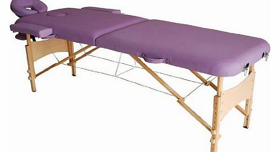 Homcom Massage Table Bed Couch Beauty Bed 2 Section Therapy Bed Lightweight Portable Folding Purple New