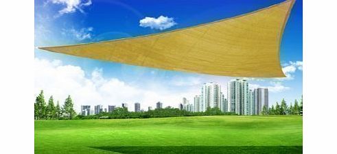 Homcom Shade Sail Sun Canopy High quality Triangle Awning In Sand 3.6m