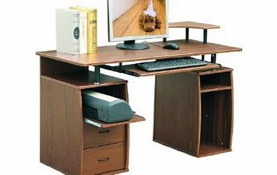 Homcom Wooden Office Computer PC Table Desk Desktop Home Furniture Nut-brown BY HOMCOM