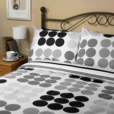 Home Aspirations Spot Quilt Cover Set Black Double
