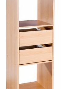 Home Decor Beech Effect Wardrobe Drawers