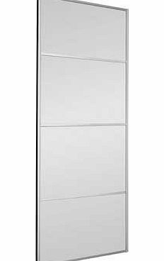 Home Decor Innovations 4 Panel Mirror Sliding Wardrobe Door Silver -