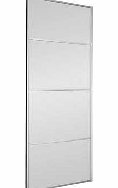 4 Panel Mirror Sliding Wardrobe Door Silver -