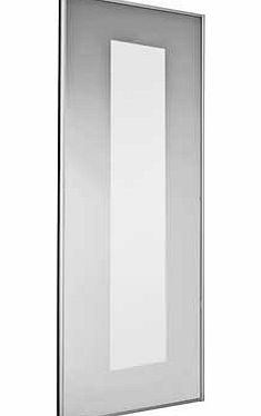 Home Decor Innovations Frosted Mirror Sliding Wardrobe Door Silver -