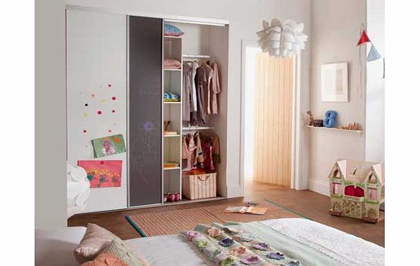 Home Decor Innovations Kids Chalkboard Magnetic Sliding Wardrobe Door