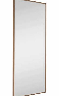 Home Decor Innovations Mirror Sliding Wardrobe Door with Oak Frame -