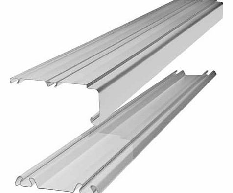 Home Decor Innovations White Trackset for Sliding Wardrobe Doors - 71