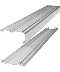 Unbranded White Trackset for Sliding Wardrobe Doors -