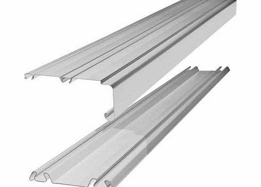 Home Decor Innovations White Trackset for Sliding Wardrobe Doors- 142