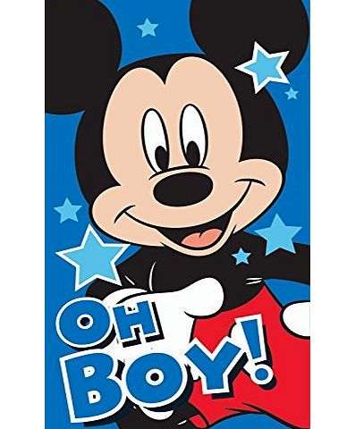 HOME-EXPRESSIONS Disney mickey mouse oh boy cotton towel beach bath towel blue childrens boys 100 official item great gift ideas