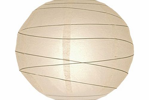 Home Lighting Market 6812-Ivory 30cm Cream/Ivory Paper Lantern Pendant Shade