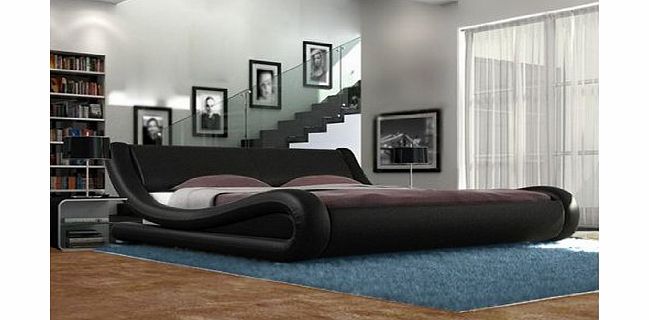 Exclusive Best Selling European Designer Bed Supplied in Brown Black, White and Black & White (White, King Size)