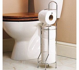 Free-Standing Toilet Roll Holder For Easier Storage