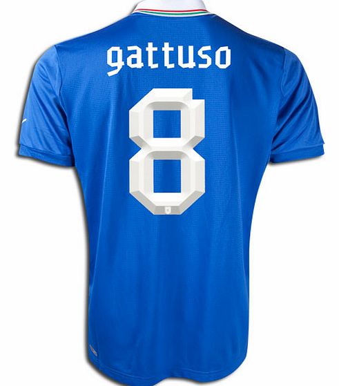 Home Shirts Puma 2012-13 Italy Home Shirt (Gattuso 8)
