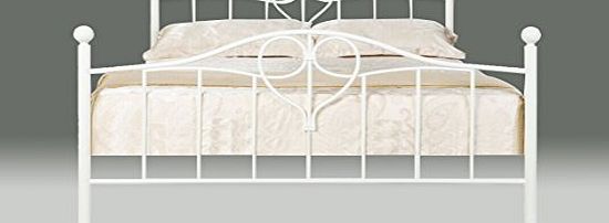 Home Stores Online UK Furniture Lily Metal Bed Frame - 4ft Small Double - Ivory finished