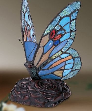 Home Supplies Blue Butterfly Tiffany Style Table/ Decorative Lamp
