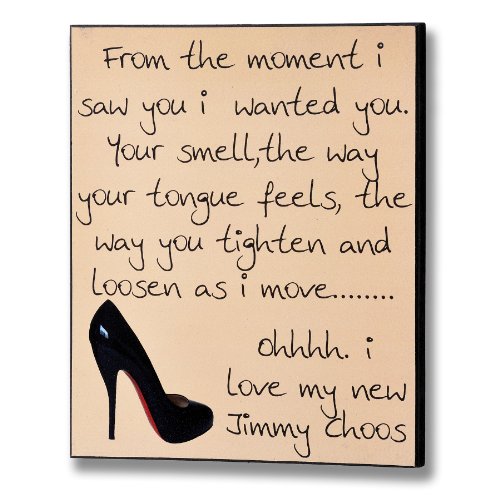  Wooden Message Plaques Signs - 10506 - Jimmy Choos Plaque
