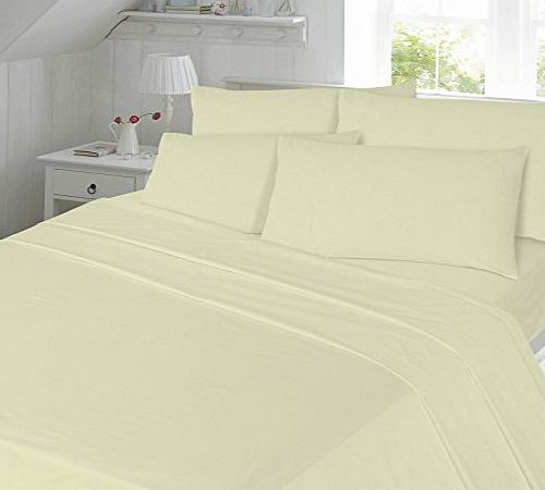 Homefurnishing Superior Quality 400 Thread Count Egyptian Cotton Duvet/Quilt Cover Bedding Bed Set   2 Pillow Cases By Homefurnishing (Single, Cream)