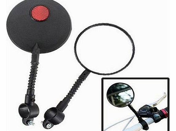 2X Bicycle Cycling Bike Sports Handlebar Glass Rearview Mirror New