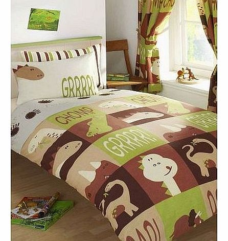 HOMEMAKER BEDDING BOYS DINOSAUR SINGLE DUVET COVER BED SET