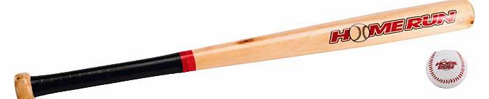Homerun 26 Inch Wooden Baseball Bat and Ball Set