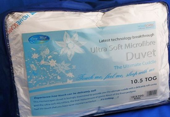 - Kids - Duvet - 10.5 Tog - Super Microfibre Filling - 120 x 150 cm - Extremely Soft 5 Star Hotel Quality - Anti Dust mite Anti Allergen Filling - Toddler Quilt - Washable at Home