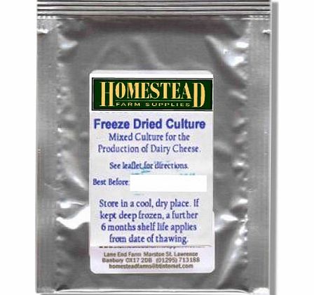 Homestead Cheese Culture - General Purpose Mesophilic - Freeze Dried Sachet