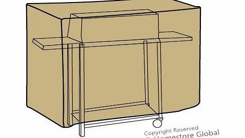 HomeStore-Global Trolley BBQ Cover in Brown - Thick and Built to last high-quality 600D Polyester Canvas , All-weathe