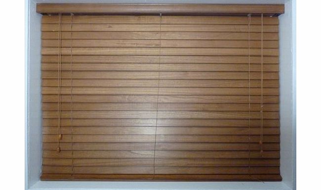 Homestyle Teak Wood Venetian Blinds 35mm Dia - 60x150cm,