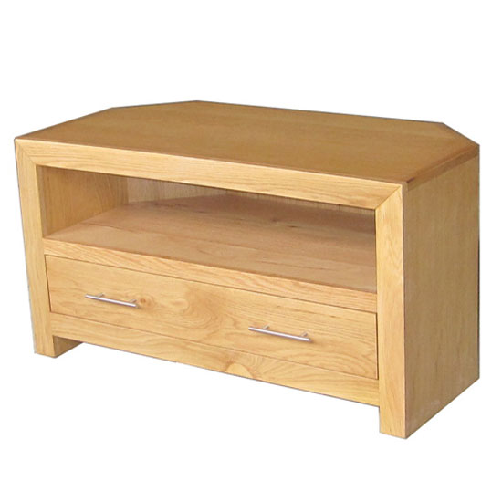 Hometime Michigan Oak Corner TV Unit