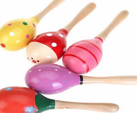 Homgaty Wood Maraca Big Rattles Shaker Percussion kid Baby Musical Toy Favor Perfect gift for kids