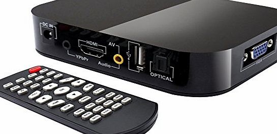 Honey King Mini Full HD 1080P Media Player TV BOX For 2TB External Hard Drive, USB VGA SD/MMC Port,