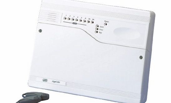 Honeywell LGSIX/01 Logic Six White 6 Zone Alarm Panel c/w 2 x LAERNT Keyfobs