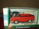 Hongwell Volkswagen T1 Pick Up - Black Over Red (1:43 Scale)